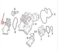 Mercedes-benz e w213 двигатель охлаждающая жидкость water inlet a1772003800 oem Цена, фото thumb