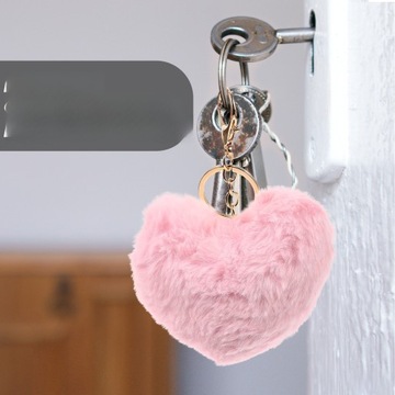 Брелок из меха кролика рекс, брелок-кошелек с подвесками LOVE, 4 шт.