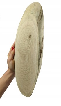 PLASTER DREWNA DĘBOWY ELIPTYCZNY SKOŚNY DĄB DŁ 35-40 CM TACA OZDOBNA DREWNO