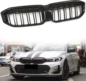 фото thumb №14, Решітки радіатора решітка радіатора бампера чорний блиск do bmw g20 g21 2022-2024 + lci рестайлінг