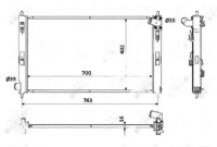 Купить Радиатор воды 53906 nrf citroen mitsubishi asx, фото thumb