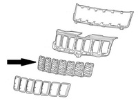 фото thumb №4, Jeep grand cherokee 2017 - 21 решётка радиатора решётка радиатора