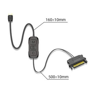 Контроллер ARGB USB 5V Материнская плата Внешний Вкл. Выключенный
