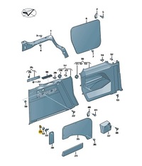 фото thumb №5, Ручка открытие бардачка багажник vw audi seat 98 - оригинальный номер 1j0867467 b41