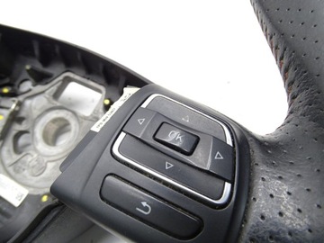 фото thumb №12, Руль кожа мультифункция срезанная seat leon ii рестайлинг fr 5p0419091bb