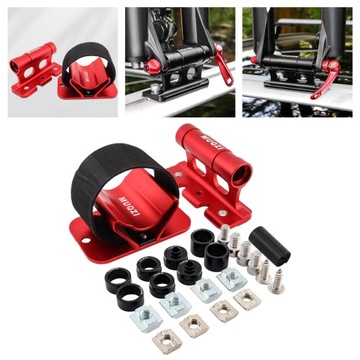 Widelec rowerowy Mount Racks Car Bagażnik dachowy Czerwony