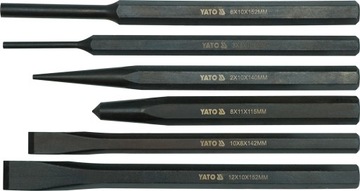 РЕЗКИ YATO, ПУАНСОНЫ, НАБОР ИЗ 6 ПРЕДМЕТОВ