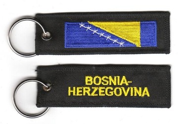 Brelok do kluczy Flaga BOŚNIA I HERCEGOWINA zawieszka naszywka breloczek