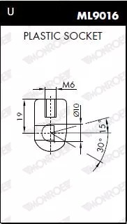 фото thumb №9, Амортизатор ml5716 monroe подъемник газовый крышки
