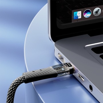 Кабель USB-C - USB C PD 1,2 м, прочная оплетка, кабель типа C, двусторонний ROCK