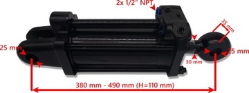 МОЩНЫЙ ГИДРАВЛИЧЕСКИЙ ЦИЛИНДР Т-25 Т-16 Т-30 C75x110