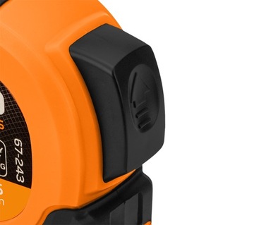 MIARA ZWIJANA STALOWA SUPER BLACK 5m 25mm AUTO BLOKADA METRÓWKA MIARKA NEO