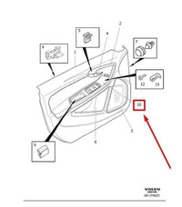 фото thumb №8, Панель керування двері przednimi volvo s60 mk2