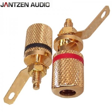 Разъем динамика Jantzen M4/8 мм / позолоченный / пара