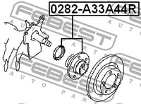 фото thumb №3, Подшипник i ступицы kół febest 0282-a33a44r