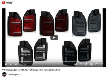 VW Transporter T5.1 09-15 lampy tylne tyl FULL LED