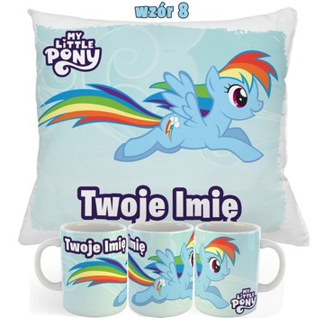 Набор КРУЖКА + ПОДУШКА Pony MY LITTLE PONY + НАЗВАНИЯ РАЗЛИЧНЫЕ УЗОРЫ