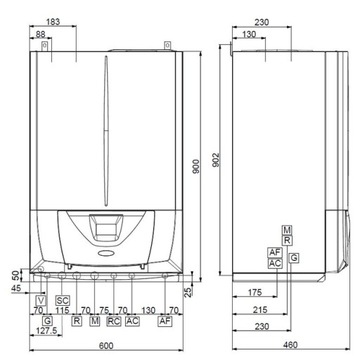 Victrix ZEUS 25 SUPERIOR настенный двухфазный конденсационный газовый котел. БАК 54Л