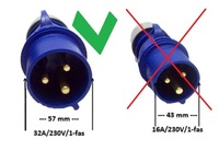 фото thumb №16, Шланг адаптер зарядное устройство 32a 3p cee 32a 5p электрик ev bev phev 32/3 32/5