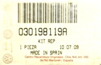 фото thumb №7, Набор распределительного вала грм vw seat 1.0 1.4 новый оригинальный номер