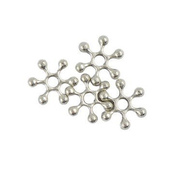 200X10MM СЕРЕБРЯНЫЕ СНЕЖИНКИ КОСМИЧЕСКИЕ БУСИНЫ ИЗГОТОВЛЕНИЕ УКРАШЕНИЙ И