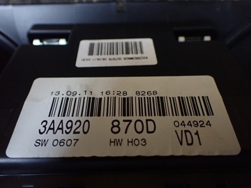 фото thumb №8, Спідометр  прилади vw passat b7 2.0 tdi sedan dsg 3aa920870d 10139