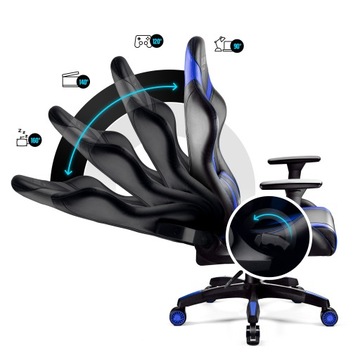 Игровое кресло Diablo X-Horn 2.0 Normal Size из экокожи, черно-синее