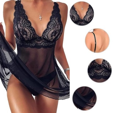 КРУЖЕВНОЙ КОМПЛЕКТ ЖЕНСКАЯ ПИЖАМА ПИЖАМА SEXY CHIMISTRY РУКАВ, Стринги