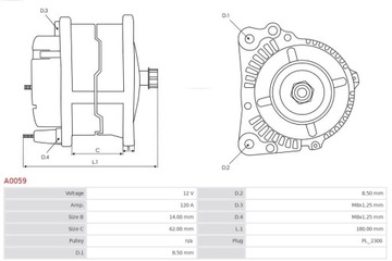 фото thumb №6, A0059 генератор vw 1,6/1,8 1,9tdi/sdi golf iv