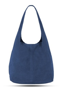 Torba Skórzana Vera Pelle Rossina Zamszowa Jeans