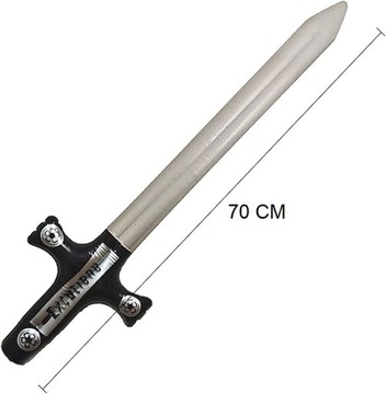 DMUCHANY MIECZ SZABLA PIRATA KORSARZA RYCERZA PIRAT BROŃ 70 CM DO ZABAWY