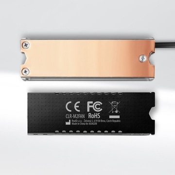 AXAGON CLR-M2FAN Медный радиатор с вентилятором для двустороннего M