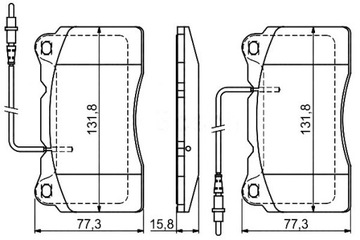 фото thumb №14, Гальмівні колодки ham. peugeot p. 607 00- з датчиком 986 424 738