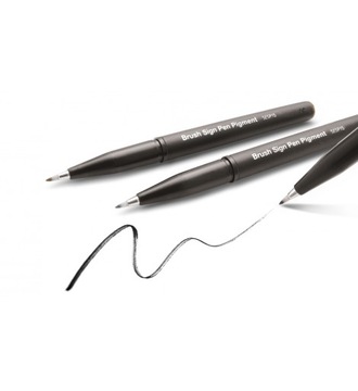 Pisaki do liternictwa Brush Sign - Pentel - 3 szt.