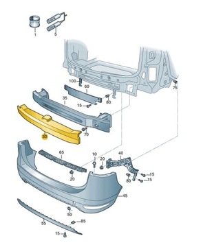 фото thumb №10, Vw sharan абсорбер бампера зад 7n0807251a