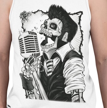 TANK TOP HORROR/ROCK ELVIS SKULL