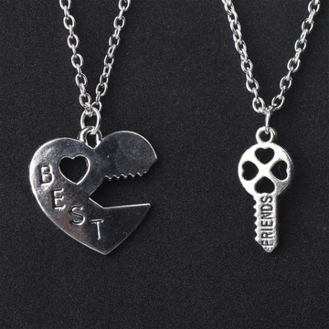 ОЖЕРЕЛЬЕ ДРУЖБА сердце ЛУЧШИЕ ДРУЗЬЯ BFF X2