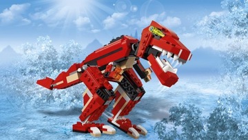 LEGO CREATOR 31024 Красные конструкции 3 в 1 Автомобиль-динозавр Самолет