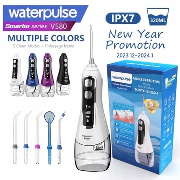 БЕСПРОВОДНОЙ ИРРИГАЦИОННЫЙ WATERPULSE V580 CordlessPro 320мл 2000мАч
