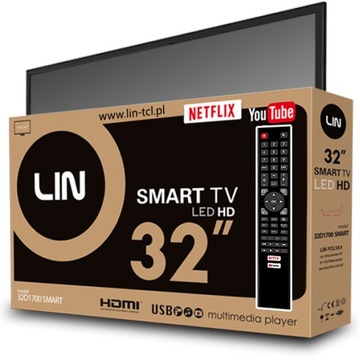 Lin 32D1700 32-дюймовый светодиодный телевизор HD Ready