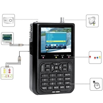 ПРОФЕССИОНАЛЬНЫЙ СПУТНИКОВЫЙ ИНДИКАТОР WS 6906 LCD AV IN/OUT
