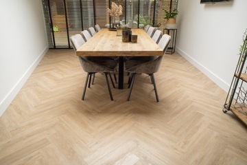 Виниловые панели SPC HERRINGBONE 6 мм, светло-коричневые, водонепроницаемые - 1 м²