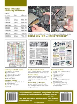 HONDA CBR600F (11 - 12) ХЕЙНС РЕМОНТ И СТРОИТЕЛЬСТВО