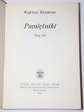 КОЖМЯН Каетан - Дневники, 1-3 комплекта