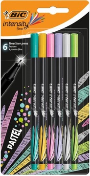 BIC INTENSITY FINE CIENKOPISY KOLOROWE PASTELOWE 6 KOLORÓW