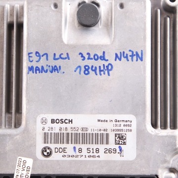 фото thumb №12, Bmw e90 e91 lci n47n 320d 184hp комп'ютер блок керування двигуна ecu dde 8518269