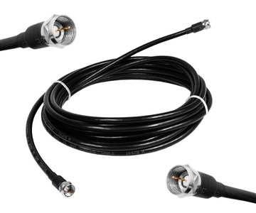 Gotowy kabel antenowy IAPT przewód RG-59 wtyk F / wtyk F 12m