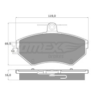 фото thumb №14, Тормозные колодки тормозные - tomex brakes - tx 13-94 - ось перед
