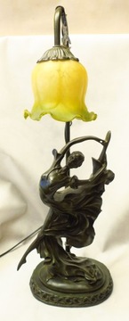 LAMPA Z FIGURĄ BALETNICA TANCERKA KWIATY TANIEC 59 CM