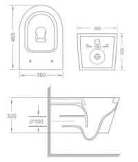 БЕЗОБОДКОВЫЙ УНИТАЗ VELDMAN TORNADO VILA SLIM PREMIUM SEAT
